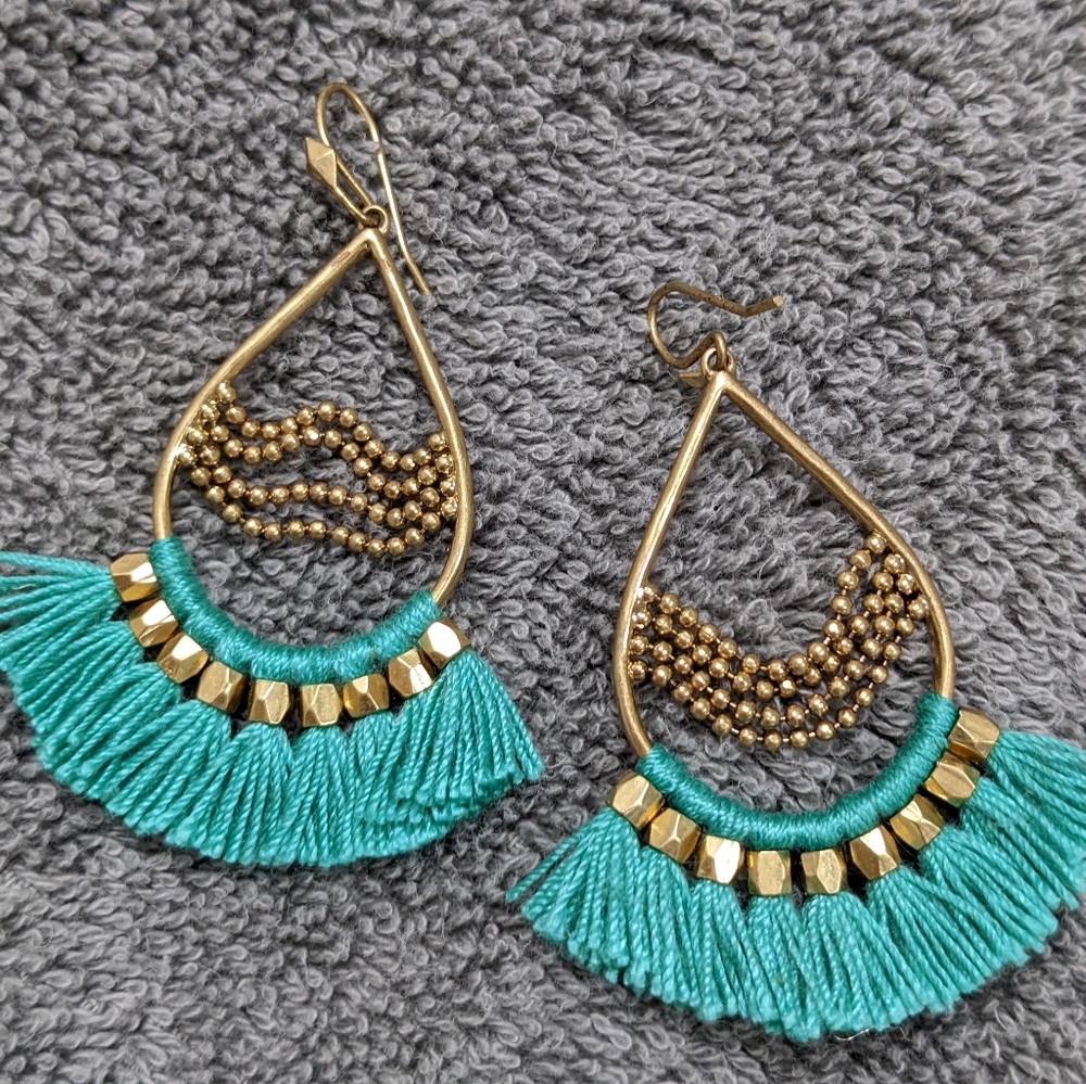 Stella & Dot Roman chandelier turquoise